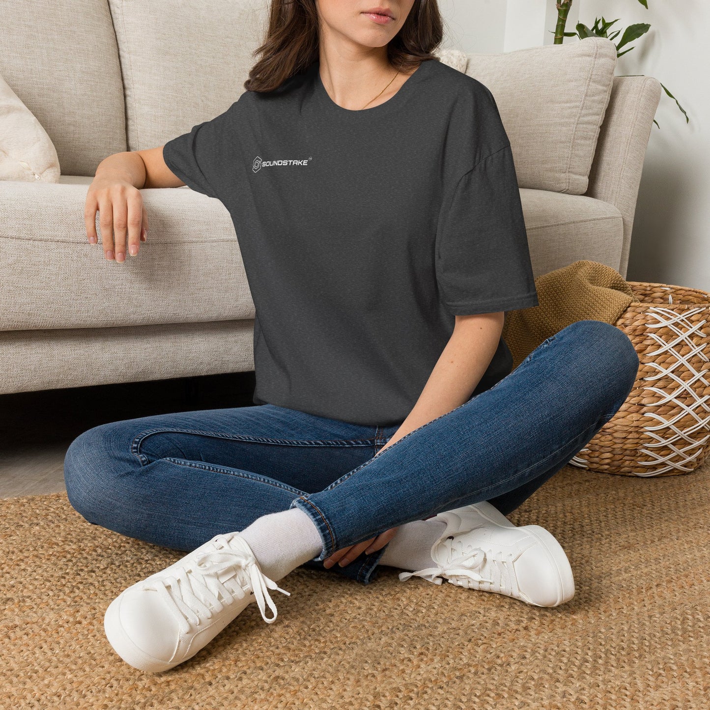 SoundStake Logo front / Icon back - Unisex Softstyle T-Shirt