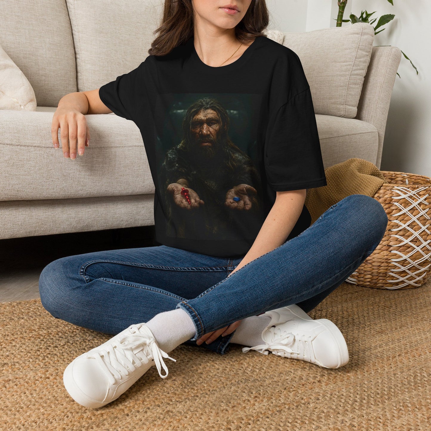 "Red Pill" front / Stop Hammering back - Unisex Softstyle T-Shirt