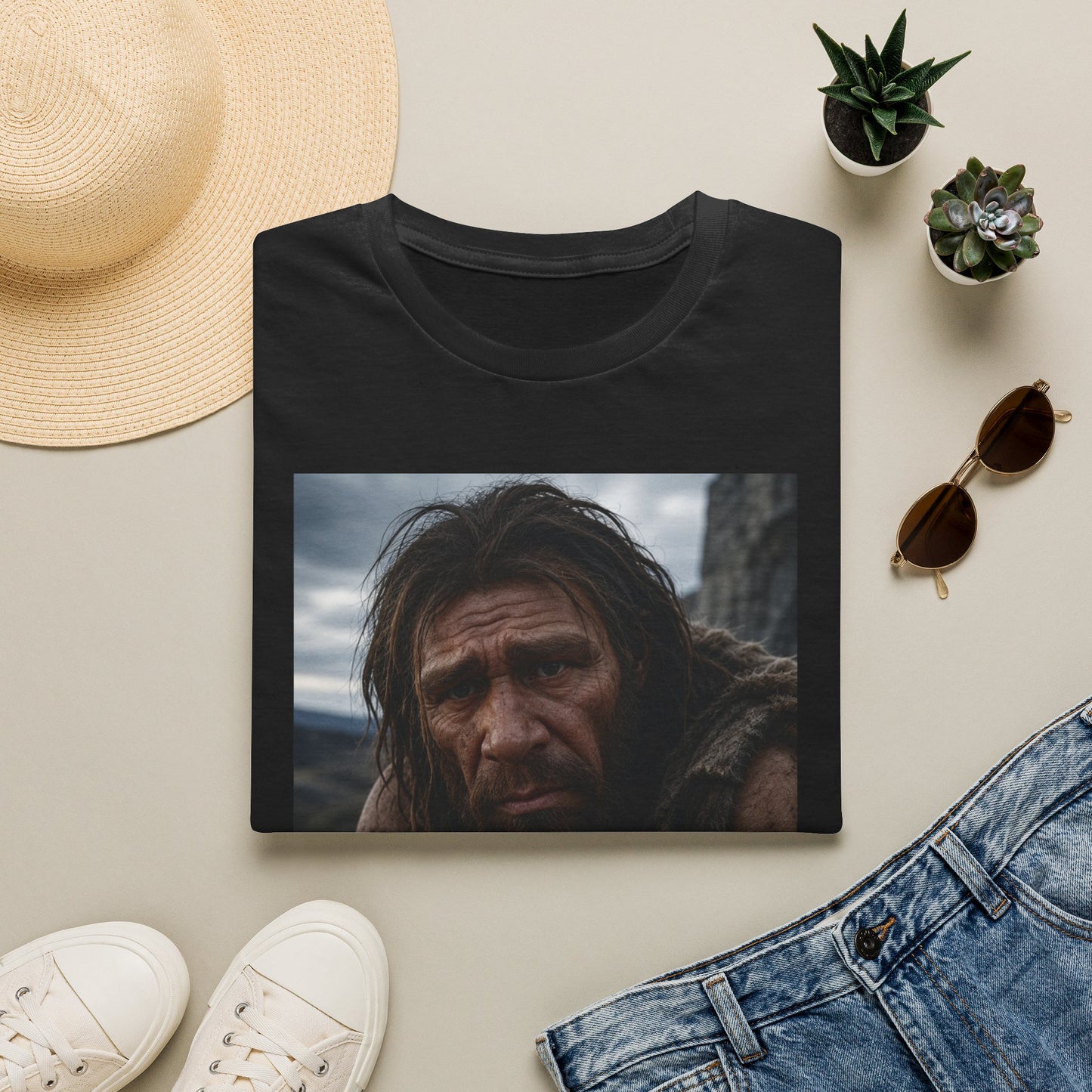 Sad front / Superhero back - Unisex Softstyle T-Shirt