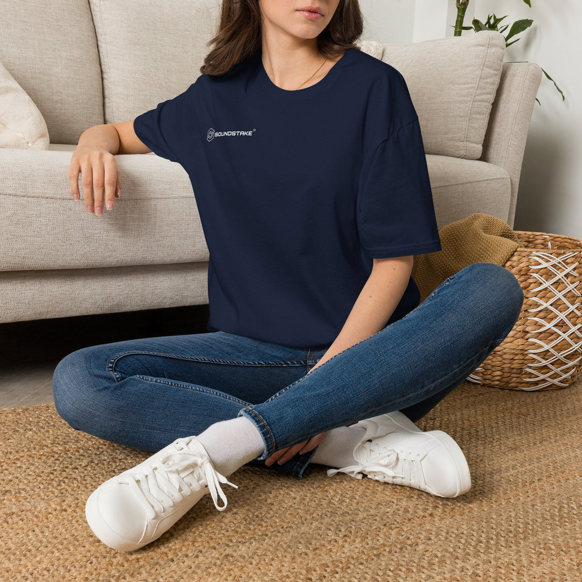 SoundStake Logo front / Icon back - Unisex Softstyle T-Shirt