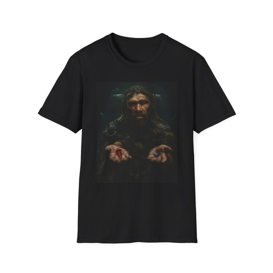 "Red Pill" front / Stop Hammering back - Unisex Softstyle T-Shirt