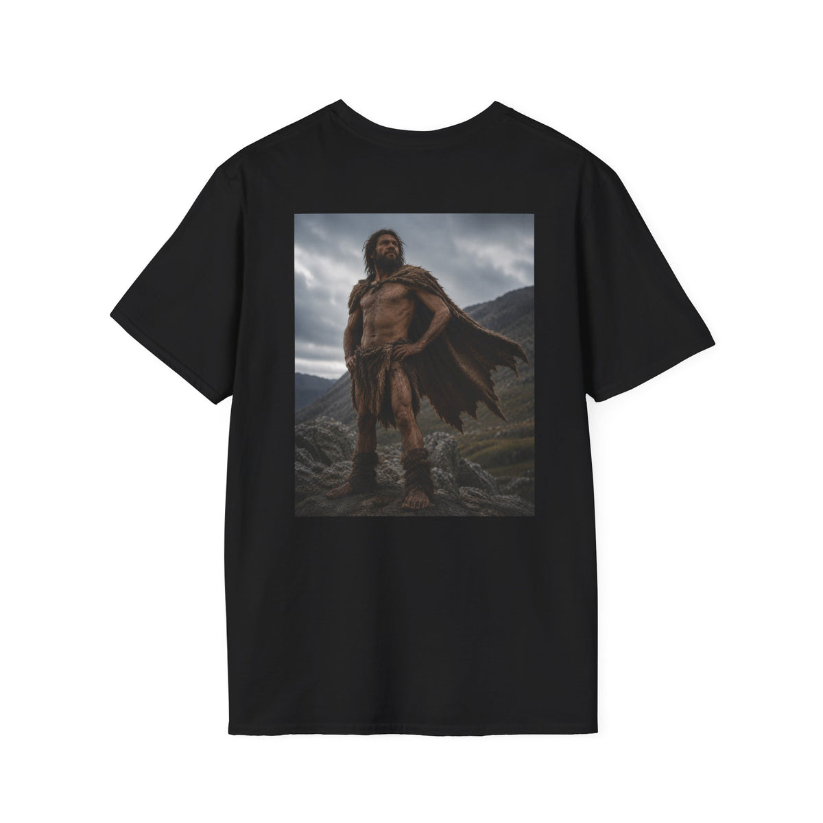 Sad front / Superhero back - Unisex Softstyle T-Shirt